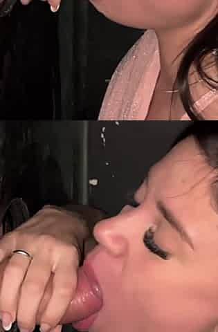 My Husband Took Me to the Gloryhole to See Another Man Cum in My Mouth
