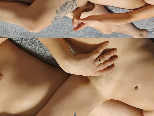 Sexy 53kg Wife with Natural Size three Breasts: Intensive mutual masturbation