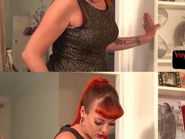 Ginger smalltitted nympho wife seduces perverted fucker