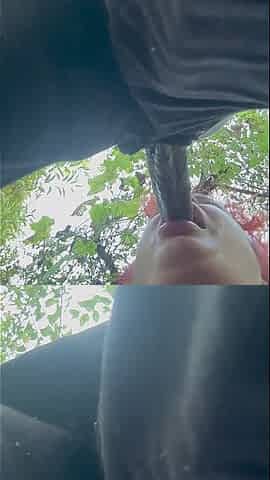 Red Head Queen of Spades Sucking 11 Inch Black Pipe