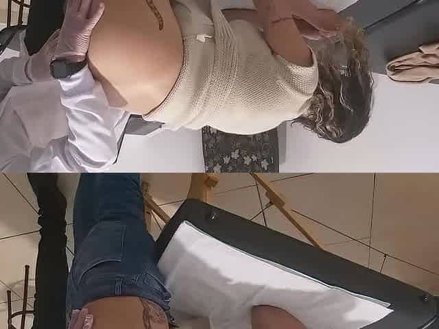 Routine anal exam by a real proctologist.