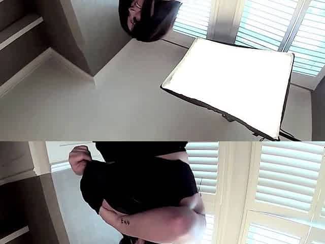 Rachel Aldana - Blue Satin Bra Gopro 2