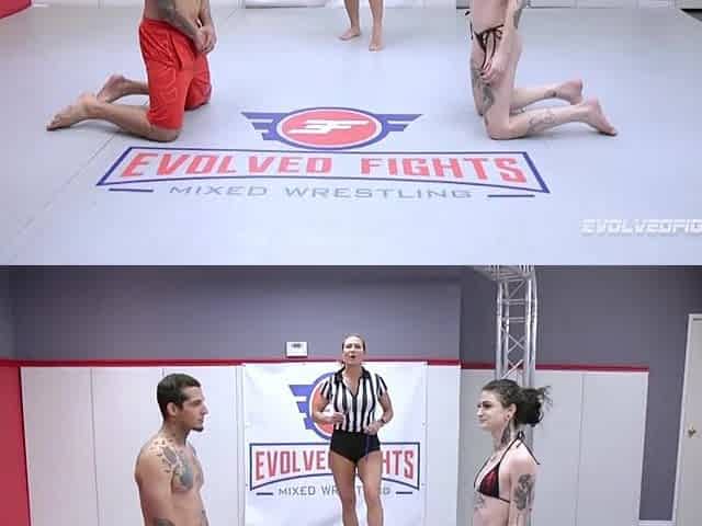 Lydia Ebony Butt Banged After Mixed Wrestling Fight Against Bently Layne