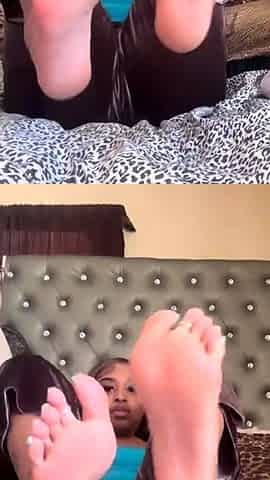 Blonde in stockings foot fetish and pussy pounding
