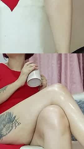 Big and Magnificent Legs Crossed with Bare Feet