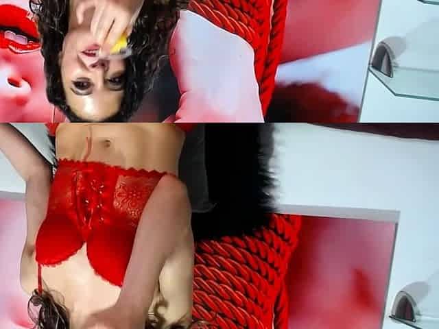 Close up teen masturbation
