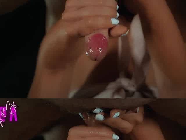 Relax with Me. Hot Blonde Gets Mouthful of Cum After Unreal Handjob