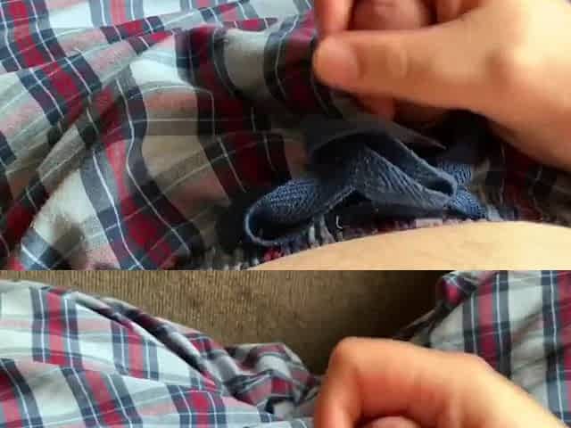 Peeing and Masturbating in my Couch Panties