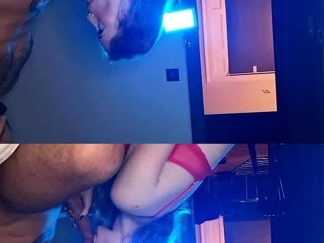 Busty brunette slut enjoys extreme amateur pov blowjob