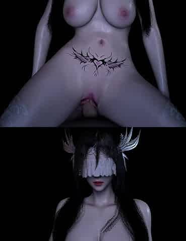 3D Super Hot Asian Slut Naked Her Pink Nipples