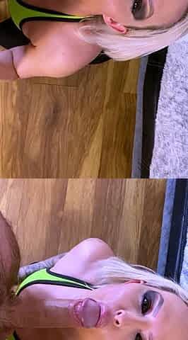 Amateur Blonde Blowjob CIM