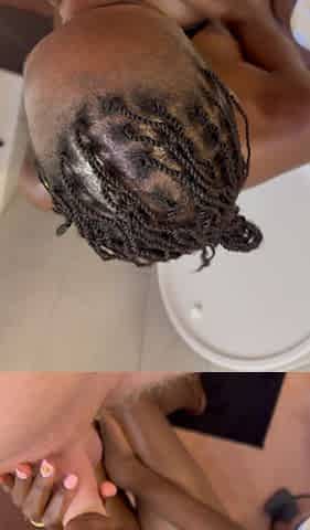 Petite Ebony Sucks and Fucks in the Bathroom