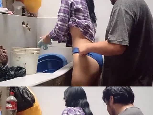 Spouse came, grabbed me, and drilled me in the laundry room.