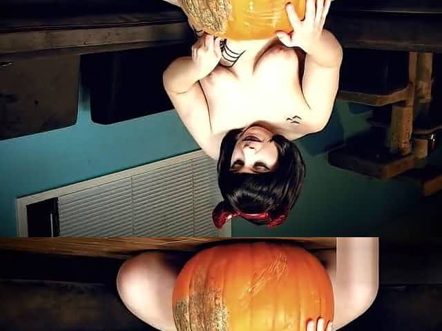 Messy Pumpkin Carving and Frankenstein's Monster Fuck with LilKiwwiMonster!
