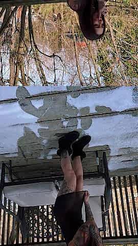 Solo Masturbation Outside in the Snow