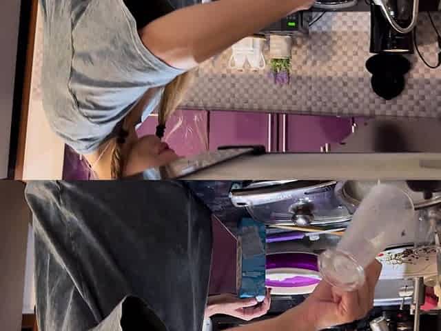 Big tit brunette MILF sucks and tit fucks a big cock