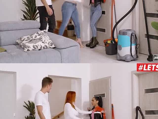 Matthew Meier And Taylor Gunner - Horny Stepmom Catches Stepson Jerking Around And Empties His Balls Of Cum