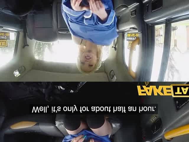 A busty, naughty nurse pees and roughly fucks a dirty taxi driver
