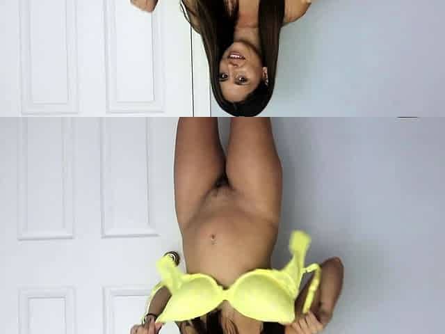 Amateur striptease and Solo masturbation
