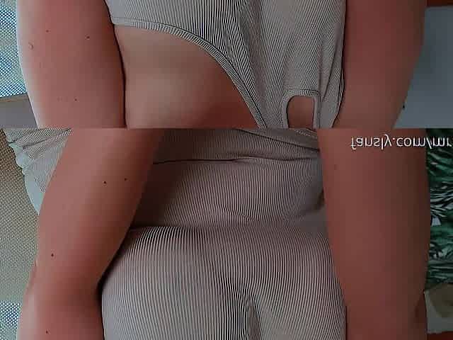 Curvy mother I'd like to fuck masturbates on a chair. Bushy vagina.