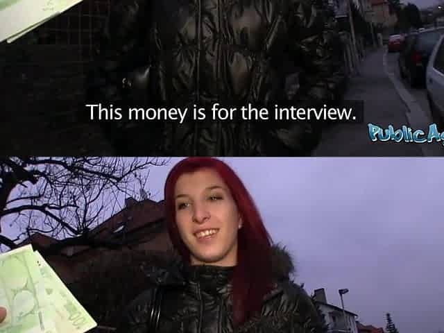 Public Agent - Check out how JUICY her cunt is when I slip her pants down