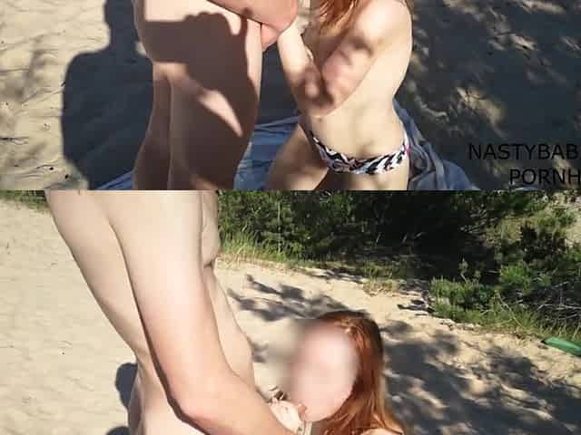 Naked beach sex voyeur watching us i suck his penis PART three