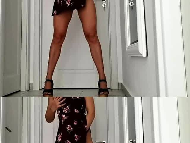 Fucking a Tight Student Pussy in a Flowery Dress