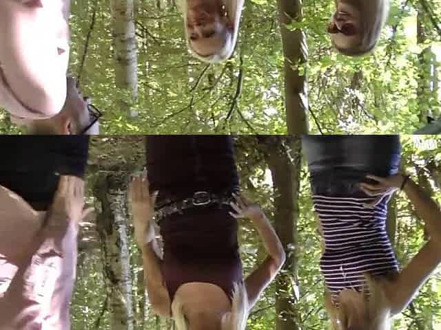 Lewd Outdoor bang with a youthful Hunk and 2 aged vaginas