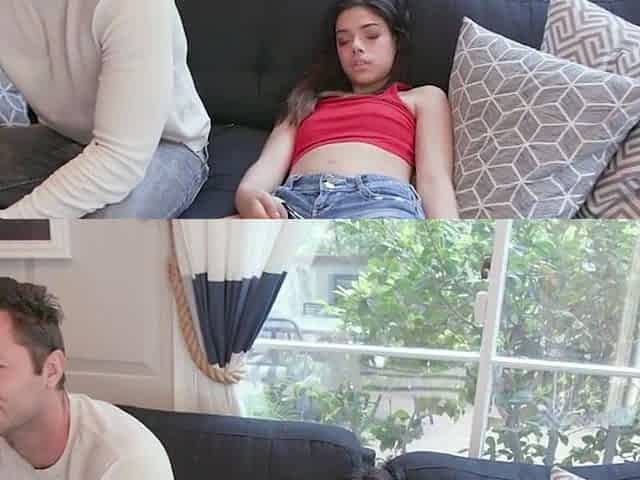 Stepbro Creeps On His Hot Ass Teen Stepsister