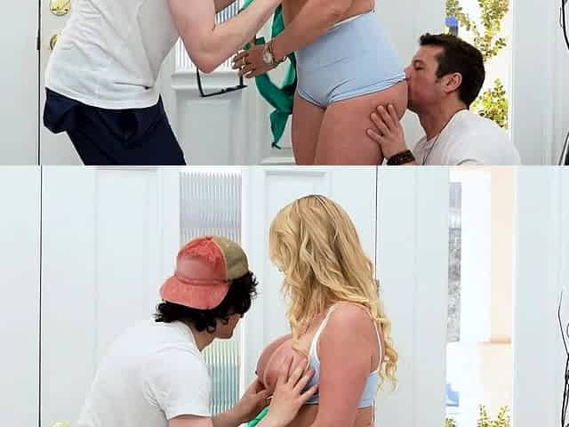 Me and my brother fuck our busty stepmom for free daily