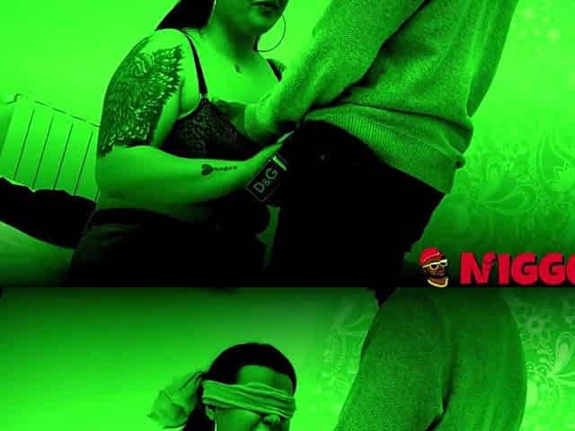 Blindfolded, Interracial Fucking with a Big-titted Woman. Sandra Discovers Her First BBC.