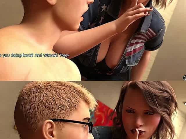 Philip masturbates and screws Lisa with his large cock - gameplay