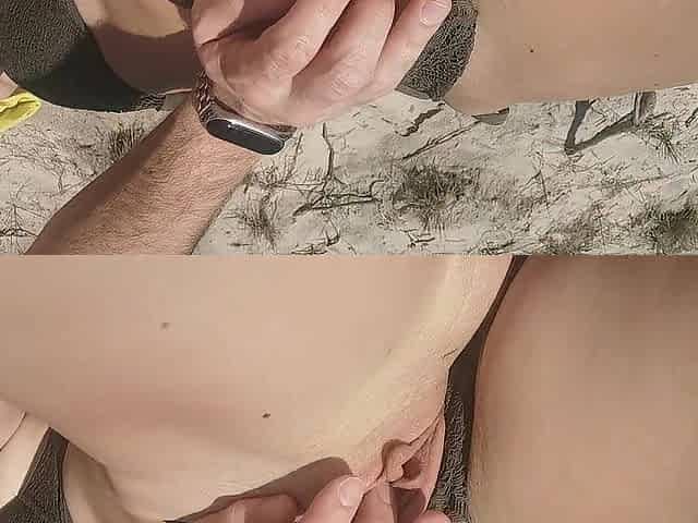 Risky Public masturbate on the beach and we were nearly caught part two