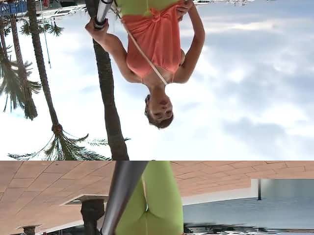 Camel-toe flashing in public