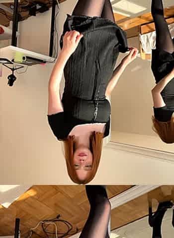 Amateur redhead poses and masturbates with toys