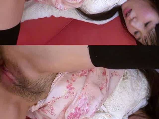 Japanese teen an himeno in black lingerie