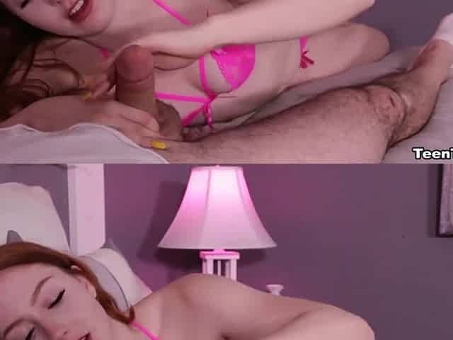 Redhead step Daughter LIKES Giving Handjobs - Arietta Adams