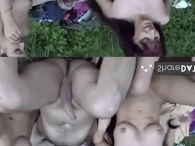 German Couple's Threesome Fun by the River