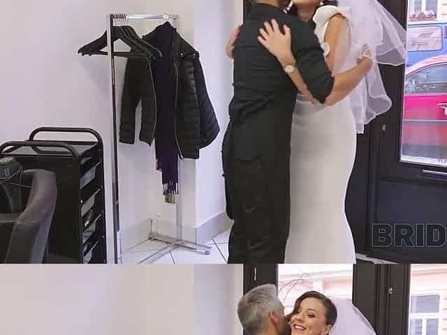 BRIDE4K. Hairdresser seduces hawt bride in the wedding costume for a quick screw