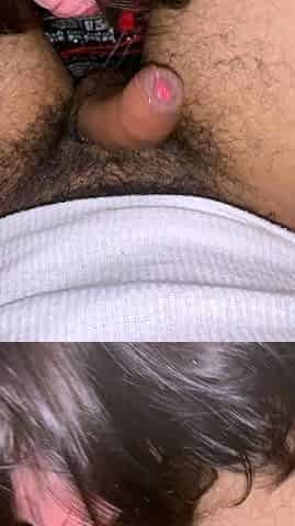 Dark haired amateur blowjob and handjob in fake taxi