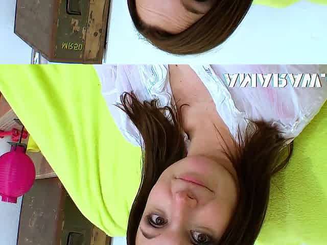 Tiny melons brunette hair Melyne Leona drilled at the beach