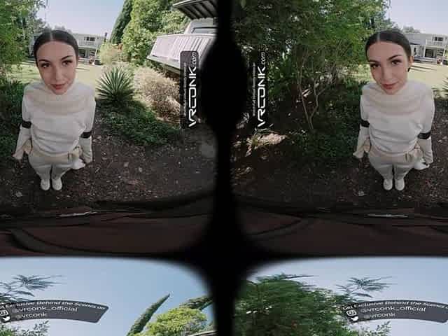 VR Conk: Slender Bushy Brunette hair Rides a Biggest Wang in Star Wars Cosplay - VR Porn