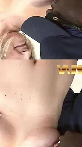 Slutty blonde mom fucking first BBC