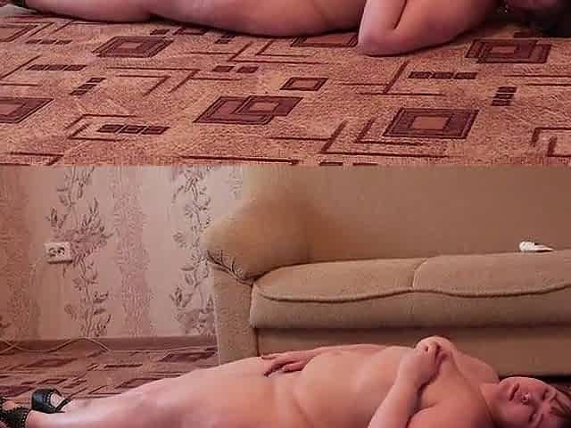 Overweight mother I'd like to fuck fingering her curly twat on the floor. Amateur with climax.