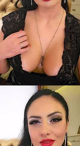 Busty brunette with big boobs rides cock