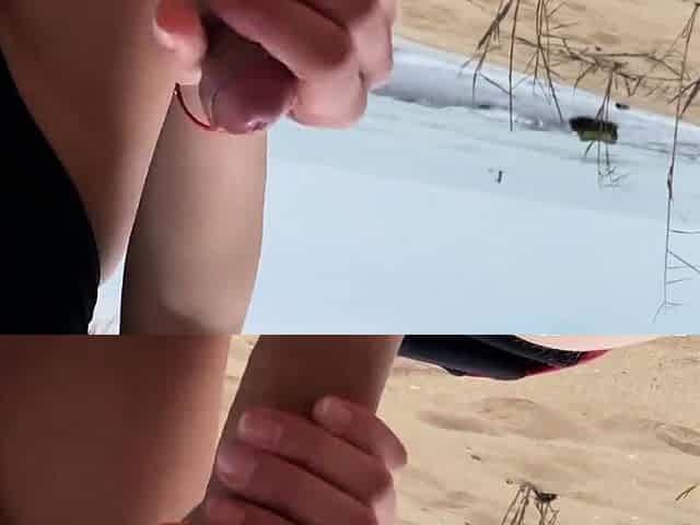 Public Beach Sex Adventure - She Came, She Saw, She Spied