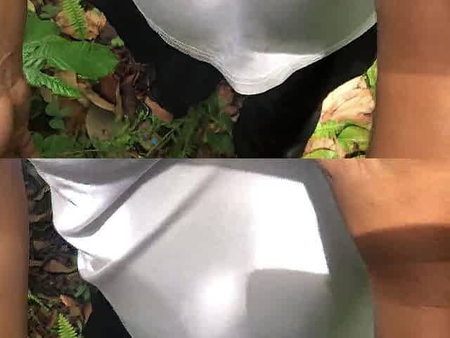 Outdoor sex in the forest with massive booty honey