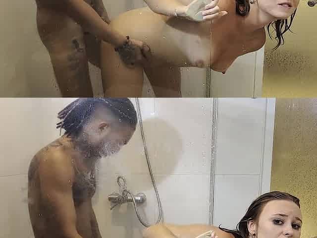Sexy Shower with mother I'd like to fuck Polina