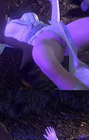 3D Cute Skinny Asian Slut Have Threesome Sex with Two Big Cock Monsters