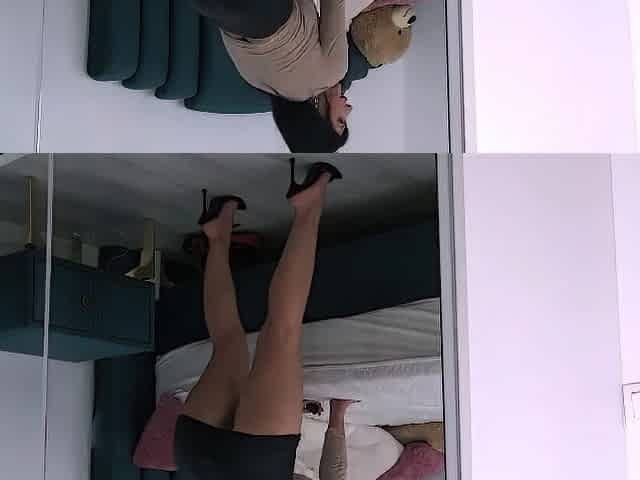 Nasty brunette in hot foot fetish action